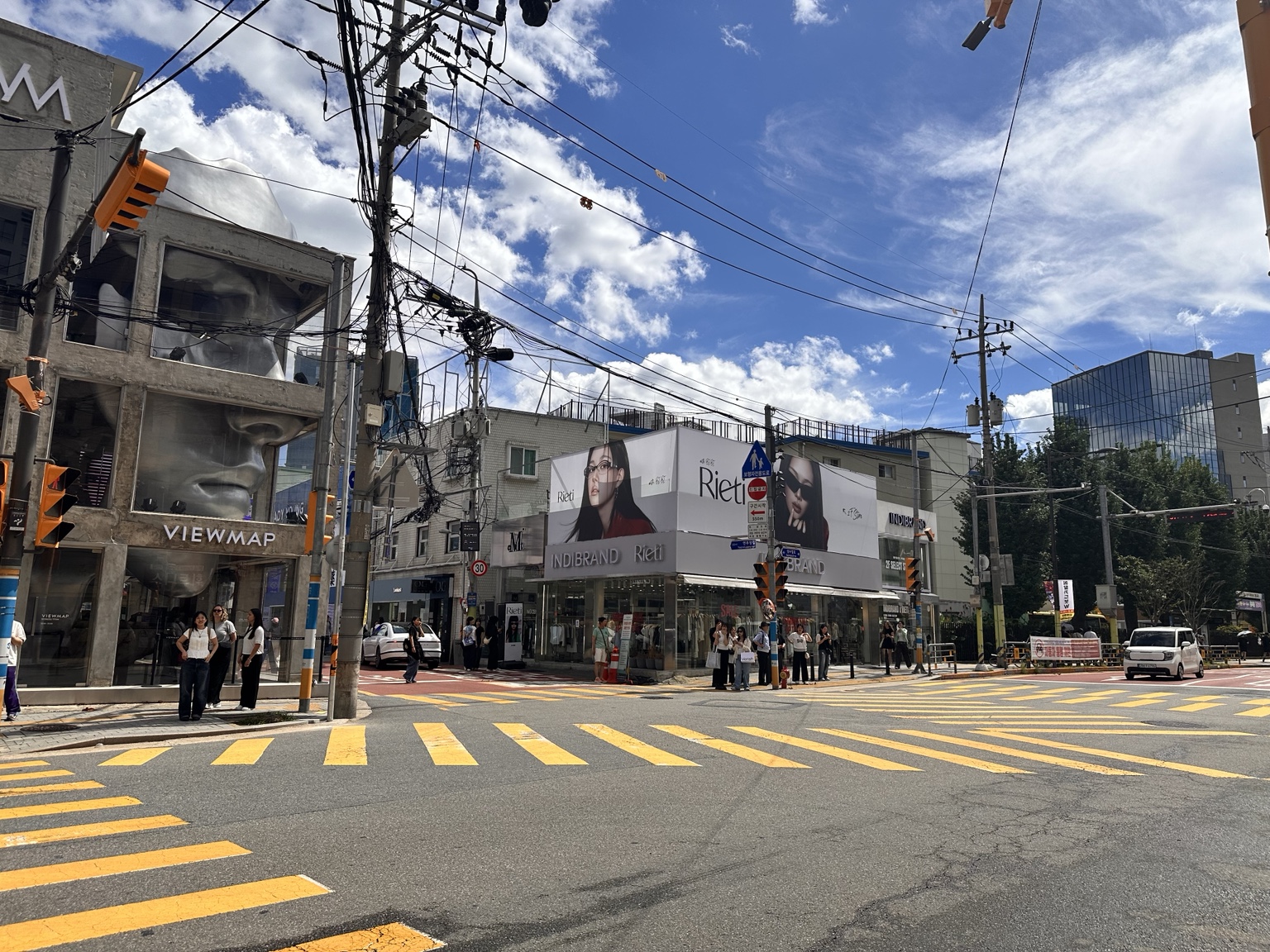 Street scene on Yeonmujang-gil in Seongsu-dong, Seoul, South Korea