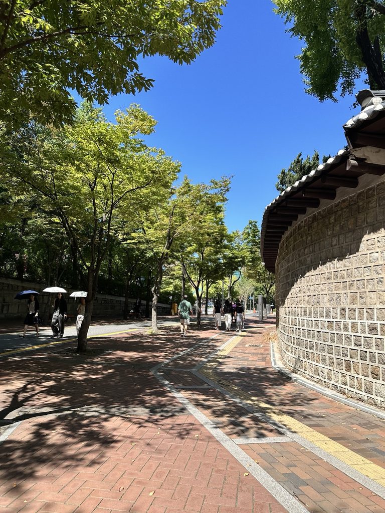 Deoksugung Stone Wall Road on a sunny day in Seoul