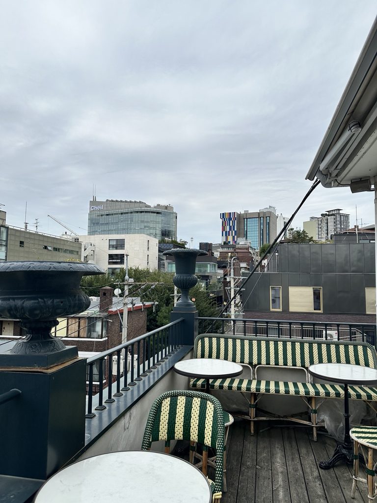 Rooftop cafe at Astier de Villatte near Leeum Museum of Art in Hannam-dong