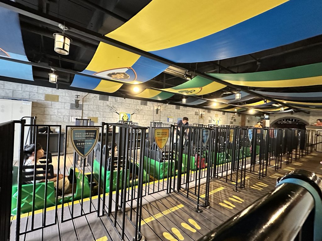 The Dragon roller coaster boarding area at LEGOLAND Korea