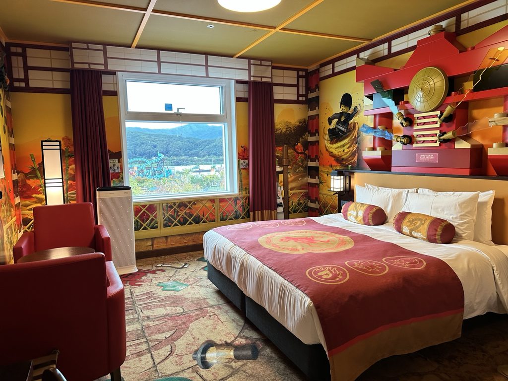 LEGOLAND Korea Hotel room overlooking the theme park